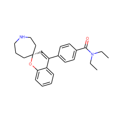 CCN(CC)C(=O)c1ccc(C2=C[C@@]3(CCCNCC3)Oc3ccccc32)cc1 ZINC000043017860