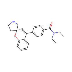 CCN(CC)C(=O)c1ccc(C2=C[C@@]3(CCNC3)Oc3ccccc32)cc1 ZINC000043060755