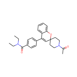 CCN(CC)C(=O)c1ccc(C2=CC3(CCN(C(C)=O)CC3)Oc3ccccc32)cc1 ZINC000040953876