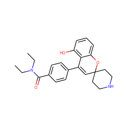 CCN(CC)C(=O)c1ccc(C2=CC3(CCNCC3)Oc3cccc(O)c32)cc1 ZINC000040424141