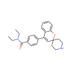 CCN(CC)C(=O)c1ccc(C2=CC3(CCNCC3)Oc3ccccc32)cc1 ZINC000013981423