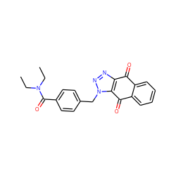 CCN(CC)C(=O)c1ccc(Cn2nnc3c2C(=O)c2ccccc2C3=O)cc1 ZINC000473149899