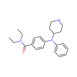 CCN(CC)C(=O)c1ccc(N(c2ccccc2)C2CCNCC2)cc1 ZINC000002005526