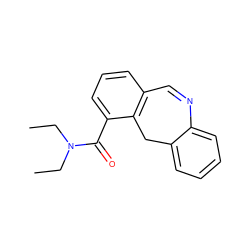 CCN(CC)C(=O)c1cccc2c1Cc1ccccc1N=C2 ZINC000064549104