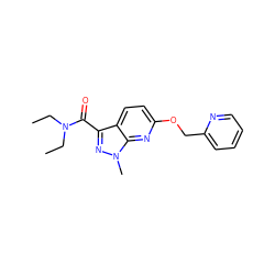 CCN(CC)C(=O)c1nn(C)c2nc(OCc3ccccn3)ccc12 ZINC000103262437