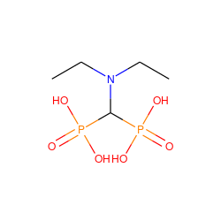 CCN(CC)C(P(=O)(O)O)P(=O)(O)O ZINC000006381773