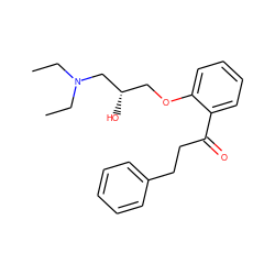 CCN(CC)C[C@@H](O)COc1ccccc1C(=O)CCc1ccccc1 ZINC000005010110