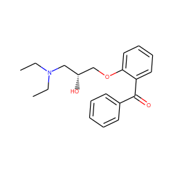 CCN(CC)C[C@@H](O)COc1ccccc1C(=O)c1ccccc1 ZINC000013603361