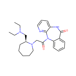 CCN(CC)C[C@@H]1CCCCCN1CC(=O)N1c2ccccc2C(=O)Nc2cccnc21 ZINC000029407401