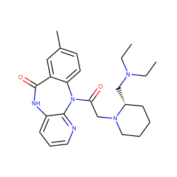 CCN(CC)C[C@@H]1CCCCN1CC(=O)N1c2ccc(C)cc2C(=O)Nc2cccnc21 ZINC000029415178