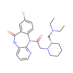 CCN(CC)C[C@@H]1CCCCN1CC(=O)N1c2ccc(Cl)cc2C(=O)Nc2cccnc21 ZINC000029462315