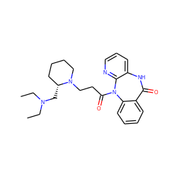 CCN(CC)C[C@@H]1CCCCN1CCC(=O)N1c2ccccc2C(=O)Nc2cccnc21 ZINC000029410255