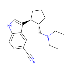 CCN(CC)C[C@H]1CCC[C@@H]1c1c[nH]c2ccc(C#N)cc12 ZINC000034150719