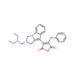 CCN(CC)C[C@H]1Cc2c(C3=C(Nc4ccccc4)C(=O)NC3=O)c3ccccc3n2C1 ZINC000103204216