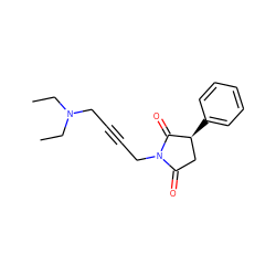 CCN(CC)CC#CCN1C(=O)C[C@H](c2ccccc2)C1=O ZINC000028092183