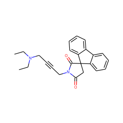 CCN(CC)CC#CCN1C(=O)CC2(C1=O)c1ccccc1-c1ccccc12 ZINC000028110836