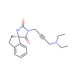 CCN(CC)CC#CCN1C(=O)N[C@@]2(CCc3ccccc32)C1=O ZINC000028089599