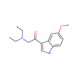 CCN(CC)CC(=O)c1c[nH]c2ccc(OC)cc12 ZINC000002310375