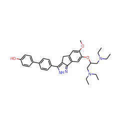 CCN(CC)CC(CN(CC)CC)Oc1cc2c(cc1OC)Cc1c-2n[nH]c1-c1ccc(-c2ccc(O)cc2)cc1 ZINC000028952793