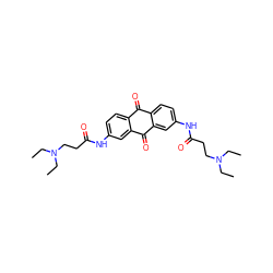 CCN(CC)CCC(=O)Nc1ccc2c(c1)C(=O)c1cc(NC(=O)CCN(CC)CC)ccc1C2=O ZINC000013556232