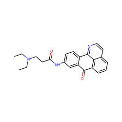 CCN(CC)CCC(=O)Nc1ccc2c(c1)C(=O)c1cccc3ccnc-2c13 ZINC000028902731