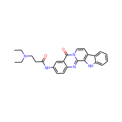 CCN(CC)CCC(=O)Nc1ccc2nc3c4[nH]c5ccccc5c4ccn3c(=O)c2c1 ZINC000096258322