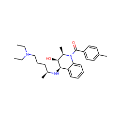 CCN(CC)CCC[C@H](C)N[C@@H]1c2ccccc2N(C(=O)c2ccc(C)cc2)[C@H](C)[C@@H]1O ZINC000096941847