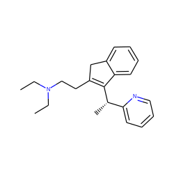 CCN(CC)CCC1=C([C@@H](C)c2ccccn2)c2ccccc2C1 ZINC000013493476