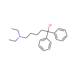 CCN(CC)CCCCC(O)(c1ccccc1)c1ccccc1 ZINC000005715162