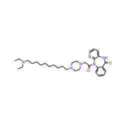 CCN(CC)CCCCCCCCCCN1CCN(CC(=O)N2c3ccccc3C(=O)Nc3cccnc32)CC1 ZINC000026267789