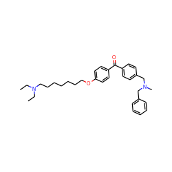 CCN(CC)CCCCCCCOc1ccc(C(=O)c2ccc(CN(C)Cc3ccccc3)cc2)cc1 ZINC000071317124