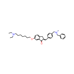 CCN(CC)CCCCCCCOc1ccc2c(c1)C(=O)/C(=C/c1ccc(CN(C)Cc3ccccc3)cc1)C2 ZINC000045355547