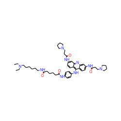 CCN(CC)CCCCCCNC(=O)CCCCC(=O)Nc1ccc(Nc2c3ccc(NC(=O)CCN4CCCC4)cc3nc3cc(NC(=O)CCN4CCCC4)ccc23)cc1 ZINC000095549736