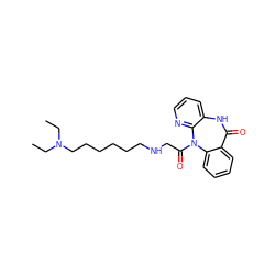 CCN(CC)CCCCCCNCC(=O)N1c2ccccc2C(=O)Nc2cccnc21 ZINC000013738773