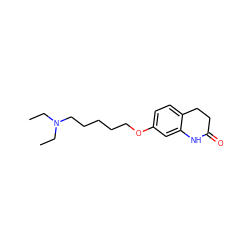 CCN(CC)CCCCCOc1ccc2c(c1)NC(=O)CC2 ZINC001772612946