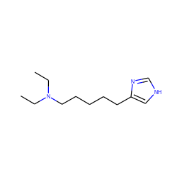 CCN(CC)CCCCCc1c[nH]cn1 ZINC000013685913