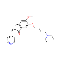 CCN(CC)CCCCOc1cc2c(cc1OC)C/C(=C/c1ccncc1)C2=O ZINC000084713328