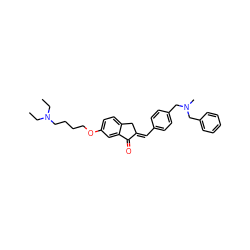 CCN(CC)CCCCOc1ccc2c(c1)C(=O)/C(=C/c1ccc(CN(C)Cc3ccccc3)cc1)C2 ZINC000045357055