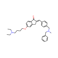 CCN(CC)CCCCOc1ccc2c(c1)C/C(=C\c1ccc(CN(C)Cc3ccccc3)cc1)C2=O ZINC000045367345