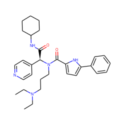 CCN(CC)CCCN(C(=O)c1ccc(-c2ccccc2)[nH]1)[C@H](C(=O)NC1CCCCC1)c1ccncc1 ZINC000005946931