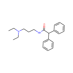 CCN(CC)CCCNC(=O)C(c1ccccc1)c1ccccc1 ZINC000001848463