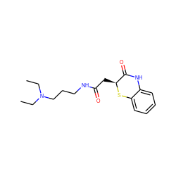 CCN(CC)CCCNC(=O)C[C@@H]1Sc2ccccc2NC1=O ZINC000003049631