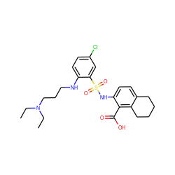 CCN(CC)CCCNc1ccc(Cl)cc1S(=O)(=O)Nc1ccc2c(c1C(=O)O)CCCC2 ZINC000014964578