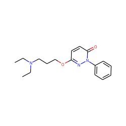 CCN(CC)CCCOc1ccc(=O)n(-c2ccccc2)n1 ZINC000653857010