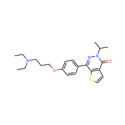 CCN(CC)CCCOc1ccc(-c2nn(C(C)C)c(=O)c3ccsc23)cc1 ZINC000072127596