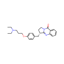 CCN(CC)CCCOc1ccc(C[C@@H]2CCn3c2nc2ccccc2c3=O)cc1 ZINC000040892357