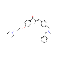 CCN(CC)CCCOc1ccc2c(c1)C/C(=C\c1ccc(CN(C)Cc3ccccc3)cc1)C2=O ZINC000045355701