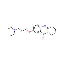 CCN(CC)CCCOc1ccc2nc3n(c(=O)c2c1)CCCC3 ZINC000299826001