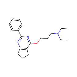 CCN(CC)CCCOc1nc(-c2ccccc2)nc2c1CCC2 ZINC000653735562