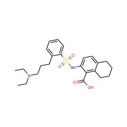 CCN(CC)CCCc1ccccc1S(=O)(=O)Nc1ccc2c(c1C(=O)O)CCCC2 ZINC000014964927